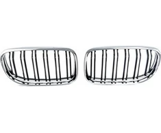 Mtuning Sports Grilis Double Ribs Chrome &amp; Juodas BMW 3 E90 E91 Facelift 2008-2011
