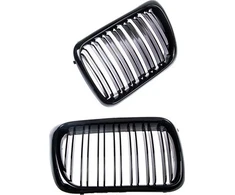 Mtuning Sports Grilis Double Ribs Gloss Juodas BMW 3 E36 Compact Facelift 1996-1999