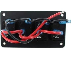 MTuning_F Alu skydelis jungiklis, ON / OFFx4 raudona