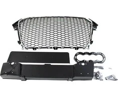 Mtuning_F GRILL AUDI A4 B8 RS-STYLE CHROME-Juodas (12-15) PDC