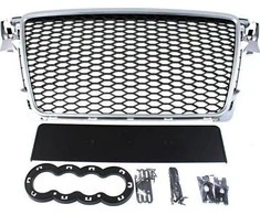 MTuning_F GRILL AUDI A4 B8 RS- STYLE Sidabrinis- Juodas (08- 12) PDC