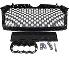 Mtuning_F GRILL AUDI A4 B9 RS- STYLE SATIN Juodas (2016) + PDC
