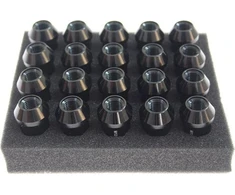 MTuning_F JBR Veržlės 50mm M12 x1,25 JUODOS