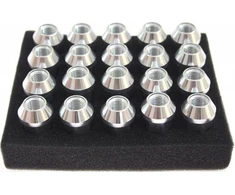 MTuning_F JBR veržlės 50mm M12 x1.25 sidabrinės