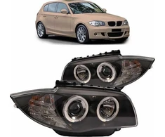 Mtuningas halogeninių lempų komplektas juodas BMW 1 E81 E82 E87 E88 2004-2011 m.