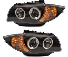 Mtuningas halogeninių lempų komplektas juodas BMW 1 E81 E82 E87 E88 2004-2011 m.