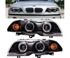 Mtuningas halogeninių lempų rinkinys juodas BMW 3 E46 prieš veido patobulinimą 1998-2001 m.
