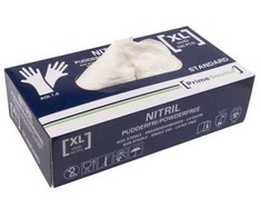 Multi vienkartinės pirštinės Prime Source STANDARD dydis XL be pudros Nitril AQL 1,5 balta 100 vnt./pakuotėje
