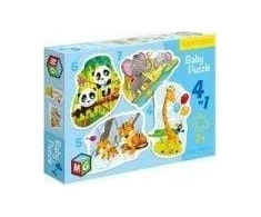 Dėlionė Alexander Multigra Baby Puzzle 4in1 Laukiniai gyvūnai