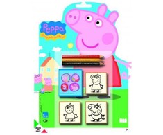 Peppa Pig Multiprint plastikiniai lizdiniai antspaudai