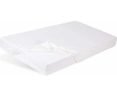 Multitex Bambukinė paklodė su guma 220x200 cm, balta elastinė paklodė, minkšta bambuko paklodė, kvėpuojanti paklodė, hipoalerginė patalynė