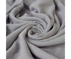 Multitex Muslino patalynės komplektas kūdikiams, 100% medvilnė, 100x135 cm ir 40x60 cm, Oeko-Tex sertifikatas, švelnus naujagimiams, užsegamas užtrauktuku, pilka vaikiška patalynė