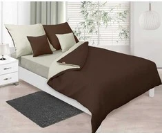Patalynės komplektas Multitex Patalynė satynowa 160x200 Double Face 18+02 ruda ekri