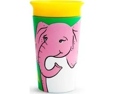 MUNCHKIN mokomasis puodelis, dramblys, Miracle 360 Wildlove, 6mėn+, 266 ml, 05193202