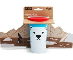 MUNCHKIN mokomasis puodelis, baltoji meška, Miracle 360 Wildlove, 6mėn+, 266 ml, 05177902