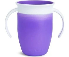 MUNCHKIN mokymosi puodelis MIRACLE 360, violetinės spalvos, 6 mėn+, 207 ml, 05162102