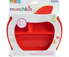MUNCHKIN lėkštės su skyreliais, Lil Apple, 6mėn+, 3 vnt, 91513P