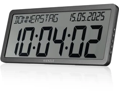 Muse KIENZLE Radio Sieninis laikrodis with Date Ekranas anthracite (15423)