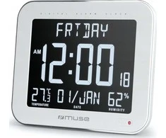 Muse | Sieninis laikrodis with Alarm Function | M-090 WMC | Baltas