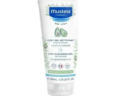 Mustela 2-In-1 Cleansing Gel prausimosi gelis ir šampūnas kūdikiams, 200 ml
