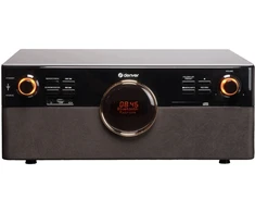 Muzikinis centras Denver Miniwieża MRD-180DW su gramofonem i radio DAB+/FM tamsus medis (MRD-180DW DARK WOOD)