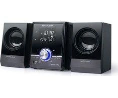 Muzikinis centras Muse Micro System CD/MP3/USB su Bluetooth M-38BT Juodas/Sidabrinis, AUX in, Signalizavimo funkcija