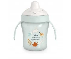 MyBaby SUAVINEX - 402789 - MOKOMASIS GĖRIMO PUODELYS 200 ML / NEAPSIPILANTANTIS / NUO 6 MĖN./MĖTŲ SKONIO / STEBUKLŲ ŠALIS
