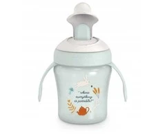 MyBaby SUAVINEX - 402789 - MOKOMASIS GĖRIMO PUODELYS 200 ML / NEAPSIPILANTANTIS / NUO 6 MĖN./MĖTŲ SKONIO / STEBUKLŲ ŠALIS