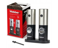 Prieskonių malūnėlis Webber MŁYNEK DO PIEPRZU I SOLI ELEKTRYCZNY na BATERIE MŁYNEK DO SOLI 2 SZT WEBBER