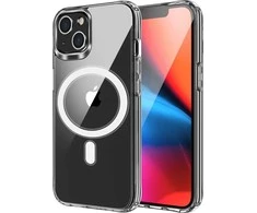 Dėklas MyScreen Oem Case for iPhone 15 PLUS Clear Mag Cover (STR / CAMERA PROTECTION) compatible with MagSafe transparent