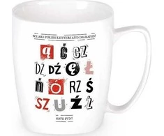 Nadwyraz.com lenkiškų raidžių puodelis
