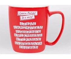 Nadwyraz.com Puodelis keramikos raudona Sužinokite lenkų! Lengva (505160) - 5901005004442