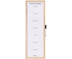 NAGA 20 x 60 cm Whiteboard Week Planner Wood Frame English 20 x 60 cm Whiteboard Week Planner Wood Frame English (14107)