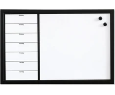 NAGA Magnetisk ugetavle whiteboard 60 x 40 cm dansk Hvid 40x2x60mm (1stk)