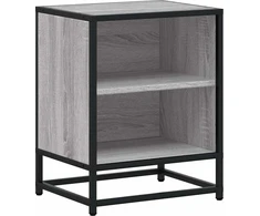 Spintelės prie lovos 2 vnt Pilka Sonoma 40x31x50 cm