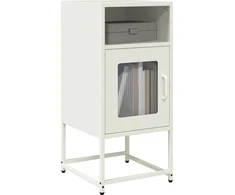 naktinė spintelė balta 36x39x78 cm šaltai valcuotas plienas