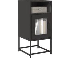 naktinė spintelė juoda 36x39x78 cm šaltai valcuotas plienas
