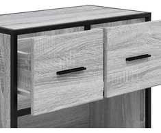 naktinė spintelė Pilka Sonoma 60x31x60 cm Mediena ir metalas