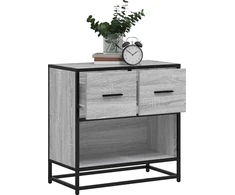 naktinė spintelė Pilka Sonoma 60x31x60 cm Mediena ir metalas