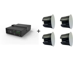 Kompiuterio kolonėlės Namų kino sistema VivoLink Vivolink Audiopack Subwoofer 6.5 + 4 x premium 40W ceiling speakers Juodas Przewodowa 110 W