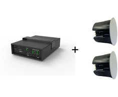 Kompiuterio kolonėlės Namų kino sistema VivoLink Vivolink Audiopack Subwoofer 6.5 40W + 2 x premium ceiling speakers Juodas Przewodowa 110 W
