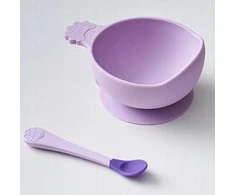 Nana's Manners Nana's Manners, 1 ŽINGSNIS, silikoninis dubuo su siurbtuku ir rankena, violetinė