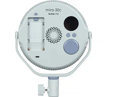„Nanlite Miro 30c“ LED spalvotas apvalus šviestuvas su panele (mėtinės mėlynos spalvos)