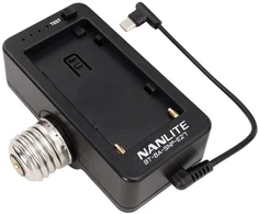 Nanlite NPF baterijos adapteris su E27 galvute