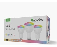 „Nanoleaf Essentials Matter“ išmanioji „Wi-Fi“ lemputė, 3 vnt. | GU10 | RGBCW