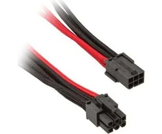 Nanoxia Kabelis PCIe 6+2Pin plėtinys 30cm, juodas/raudonas