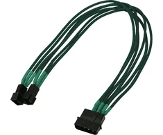 Nanoxia Molex - 3-pin x2, 0,3m, Žalias (900500015)