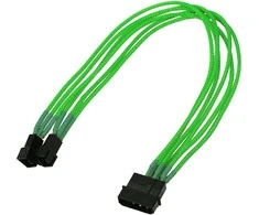 Nanoxia Molex - 3-pin x2, 0,3m, Žalias (NX42A30NG)