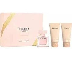 Set Narciso Rodriguez: Cristal Eau De Parfum For Women, 50 ml + Cristal Hydrating Dušo želė All Skin Types, 50 ml + Cristal Hydrating Losjonas kūnui, 50 ml