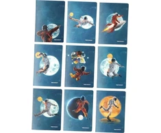 Narcissus Notepad A5/60K tinklelis PP Cosmo (9 vnt) NARCISSUS
